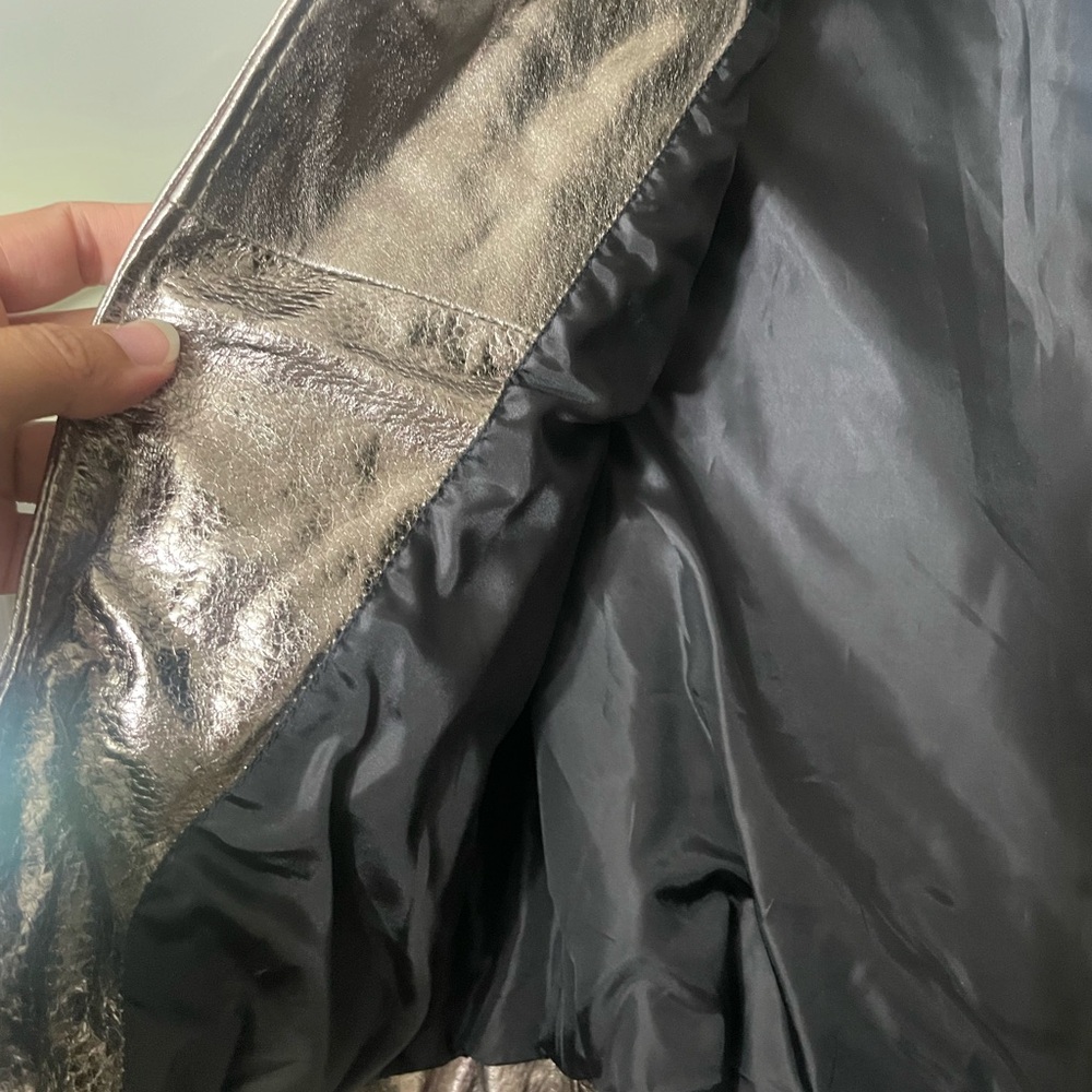 Brand new Zara‎ Moto jacket gunmetal metallic - Picture 4 of 6